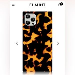 Flaunt square tortoiseshell phone case for iPhone 12 Pro Max & screen protector